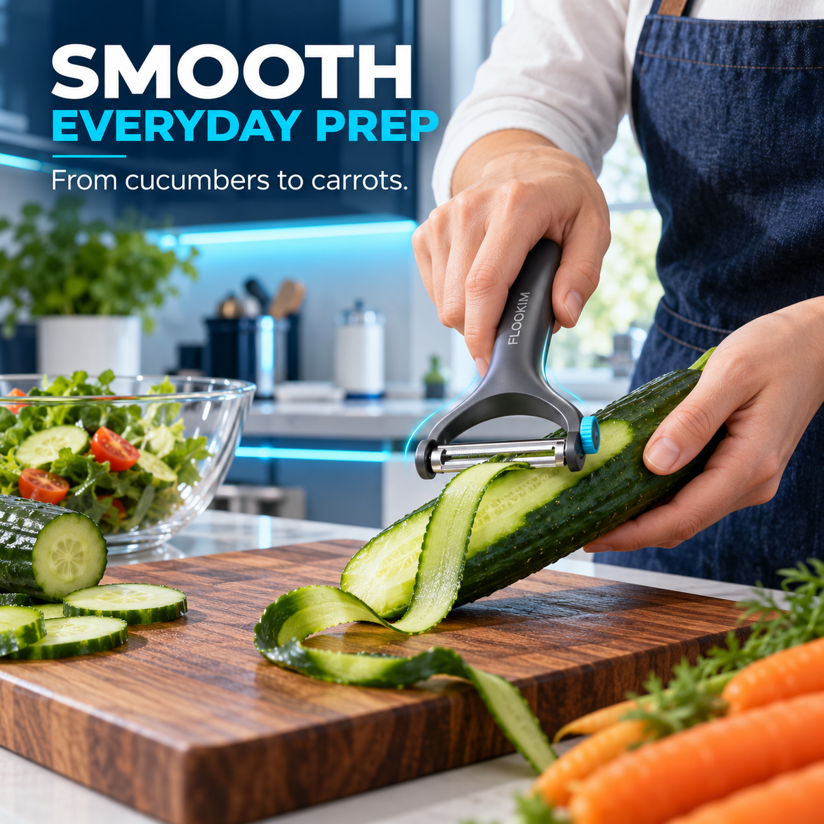 FLOOKIM® Adjustable Vegetable Peeler for Fruits & Veggies