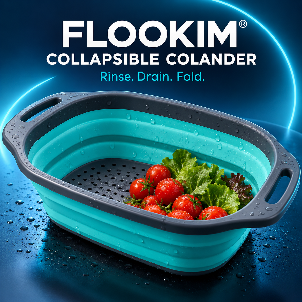 FLOOKIM® Collapsible Colander | Rinse, Drain & Store