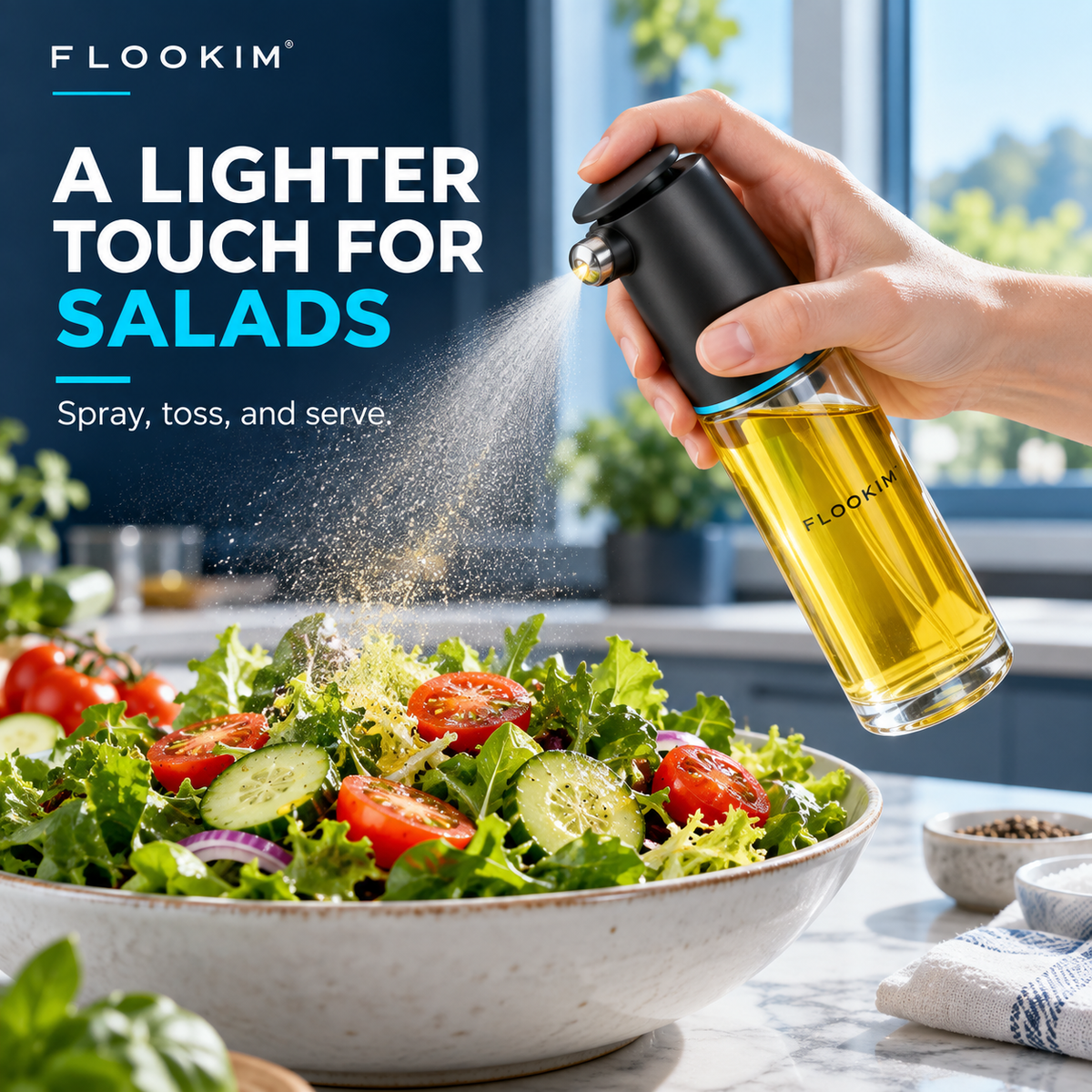 FLOOKIM® Oil Sprayer | Controlled Sprays for Air Fryer Prep