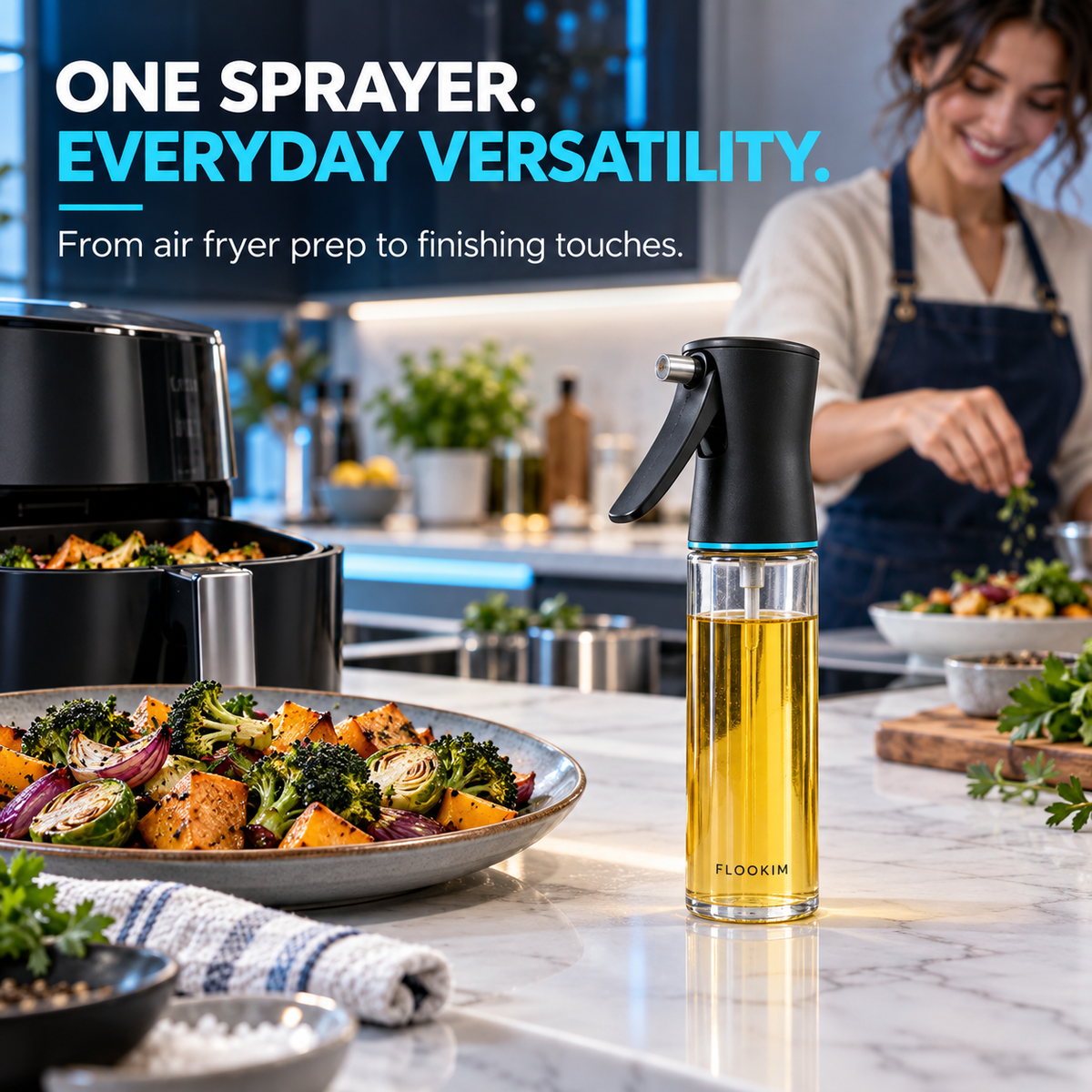 FLOOKIM® Oil Sprayer | Controlled Sprays for Air Fryer Prep