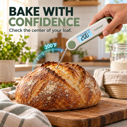FLOOKIM® Digital Food Thermometer for Meat, Baking & BBQ
