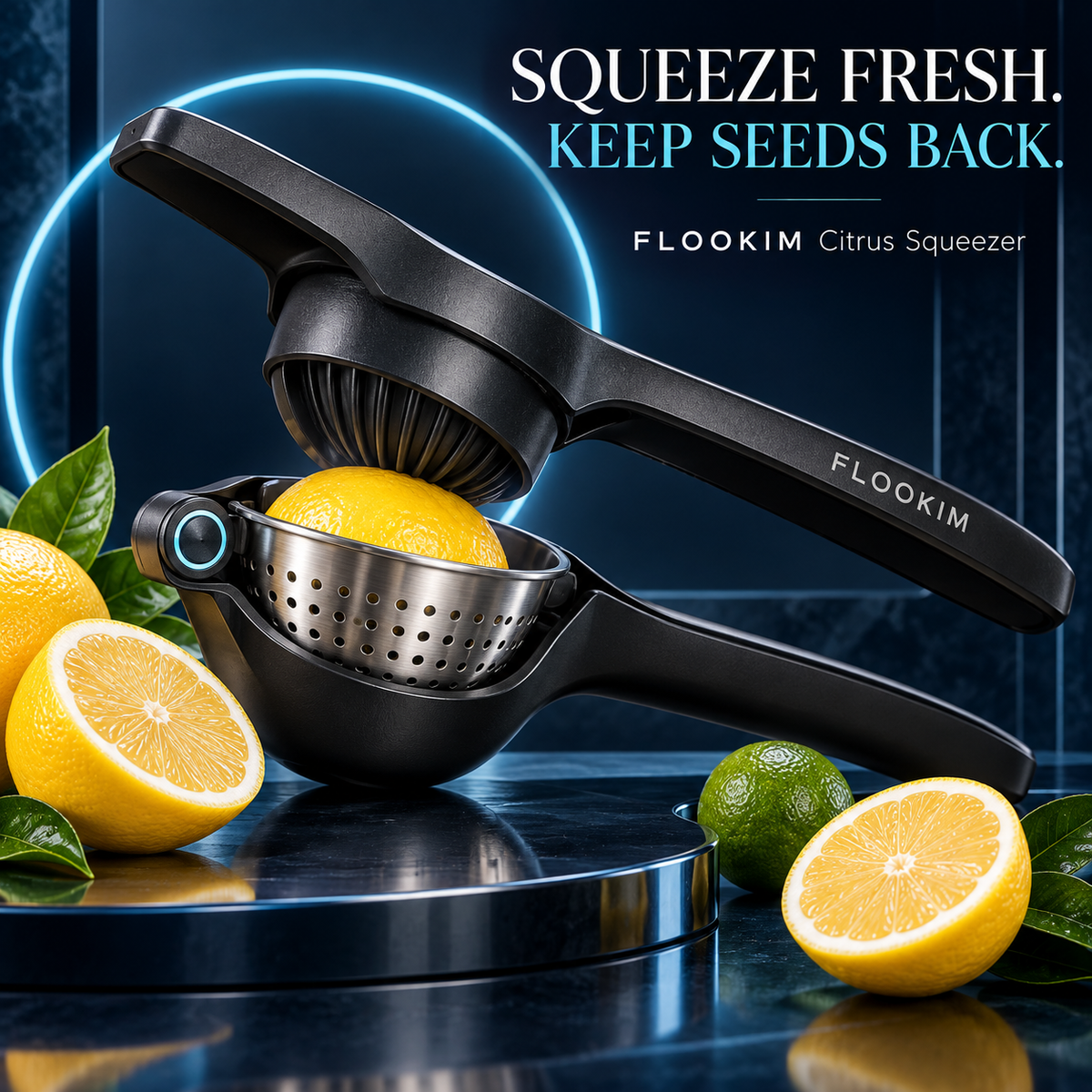 FLOOKIM® Citrus Squeezer | Fresh Juice, Fewer Seeds