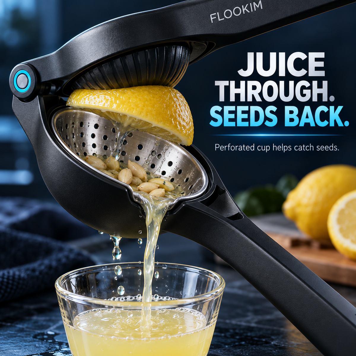 FLOOKIM® Citrus Squeezer | Fresh Juice, Fewer Seeds