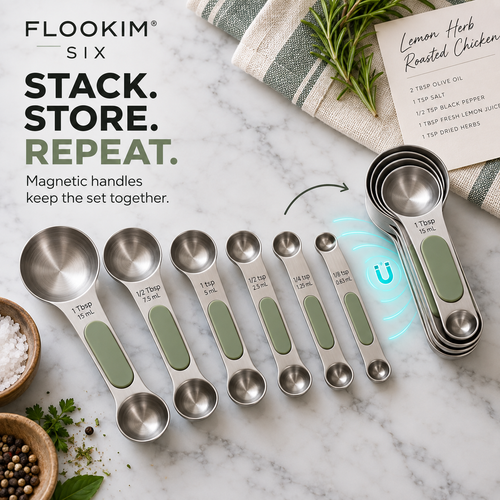 FLOOKIM® Magnetic Measuring Spoons | Bake & Store Neatly